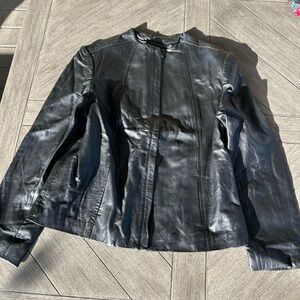 Alfani Black Leather Jacket